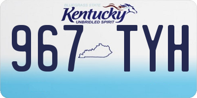 KY license plate 967TYH