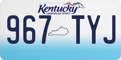 KY license plate 967TYJ