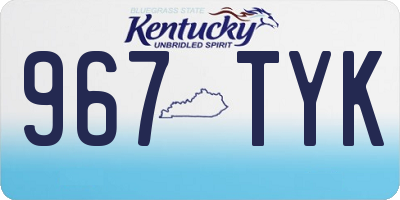 KY license plate 967TYK