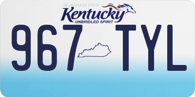 KY license plate 967TYL