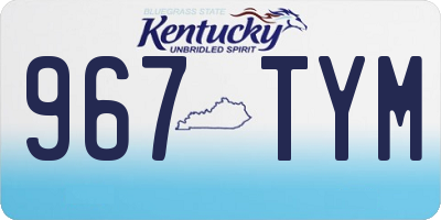 KY license plate 967TYM
