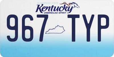 KY license plate 967TYP