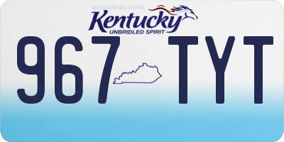 KY license plate 967TYT
