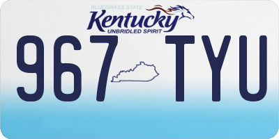 KY license plate 967TYU