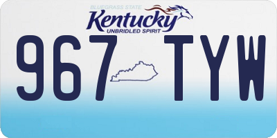 KY license plate 967TYW
