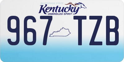 KY license plate 967TZB