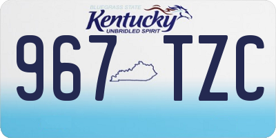 KY license plate 967TZC