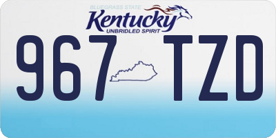 KY license plate 967TZD