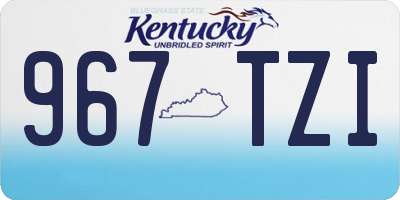KY license plate 967TZI