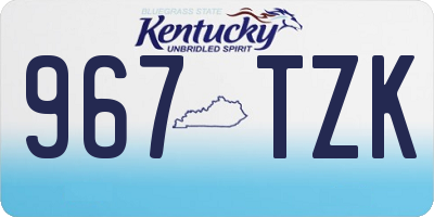 KY license plate 967TZK