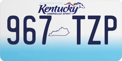 KY license plate 967TZP