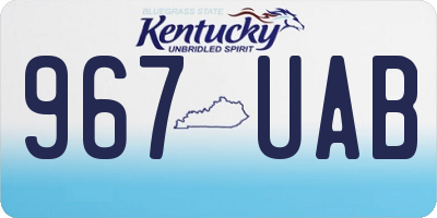 KY license plate 967UAB