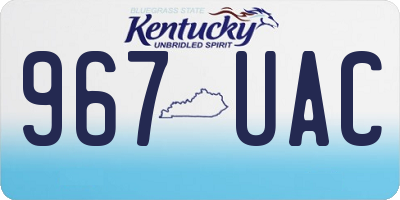 KY license plate 967UAC