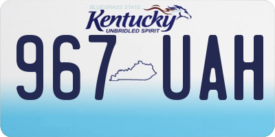 KY license plate 967UAH