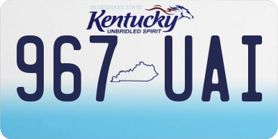 KY license plate 967UAI