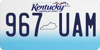 KY license plate 967UAM