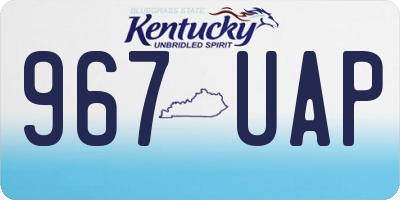 KY license plate 967UAP