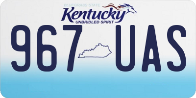 KY license plate 967UAS