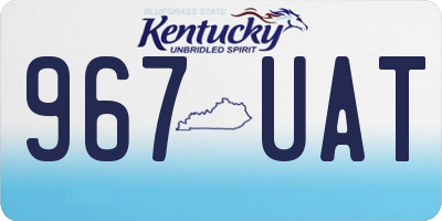 KY license plate 967UAT