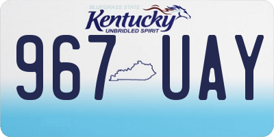 KY license plate 967UAY