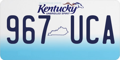 KY license plate 967UCA