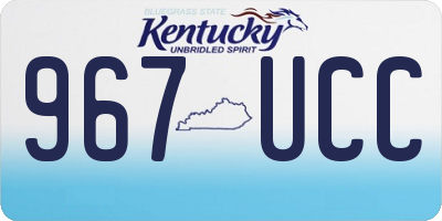 KY license plate 967UCC
