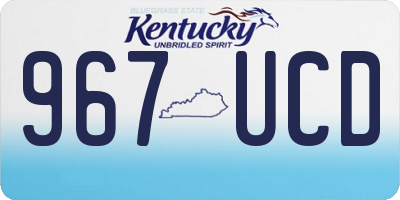 KY license plate 967UCD