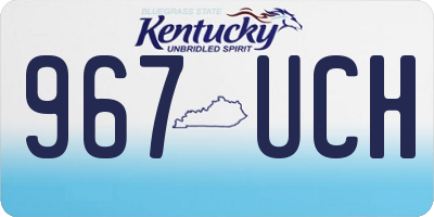 KY license plate 967UCH
