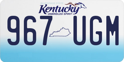 KY license plate 967UGM