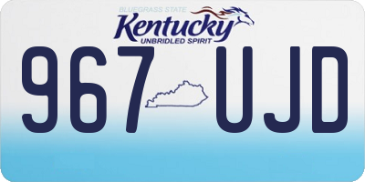KY license plate 967UJD