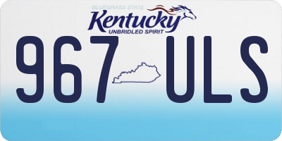 KY license plate 967ULS