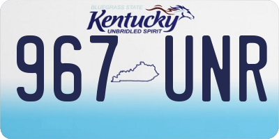 KY license plate 967UNR