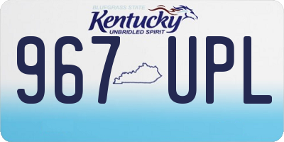 KY license plate 967UPL