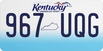 KY license plate 967UQG