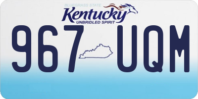 KY license plate 967UQM
