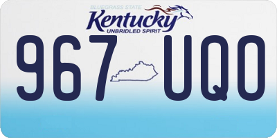 KY license plate 967UQO