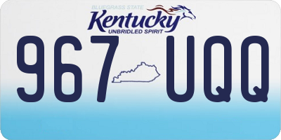 KY license plate 967UQQ