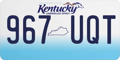 KY license plate 967UQT