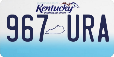 KY license plate 967URA