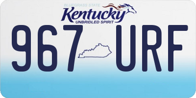 KY license plate 967URF