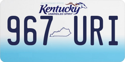 KY license plate 967URI