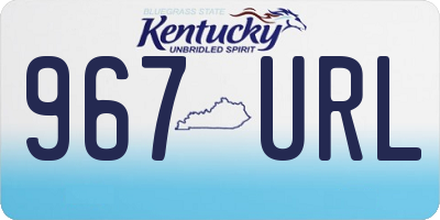 KY license plate 967URL
