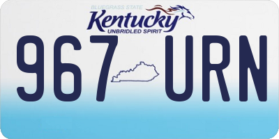 KY license plate 967URN
