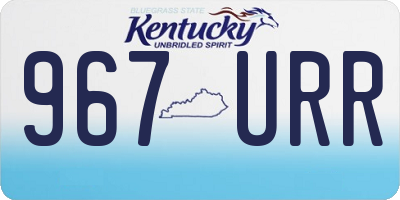 KY license plate 967URR