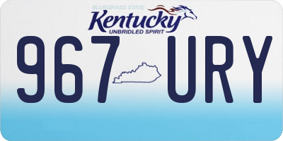 KY license plate 967URY