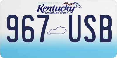 KY license plate 967USB