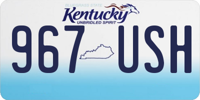 KY license plate 967USH
