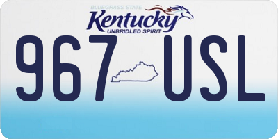 KY license plate 967USL