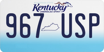 KY license plate 967USP