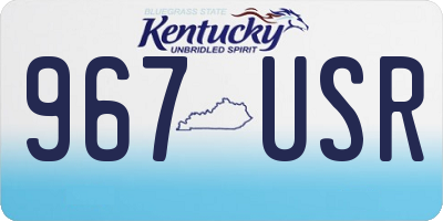 KY license plate 967USR